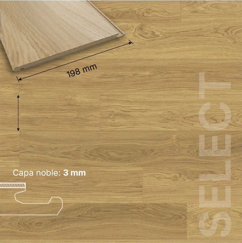 ROBLE FLOTANTE HDF - 14/3 - SELECT 198